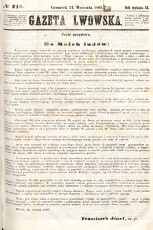 Gazeta Lwowska. 1865, nr 216