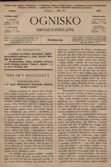 Ognisko : organ uczącej się młodzieży polskiej. 1889, nr 3