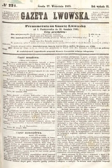 Gazeta Lwowska. 1865, nr 221