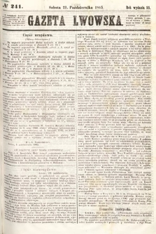 Gazeta Lwowska. 1865, nr 241