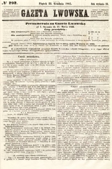 Gazeta Lwowska. 1865, nr 292