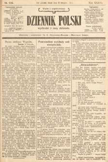 Dziennik Polski (wydanie popołudniowe). 1904, nr 534