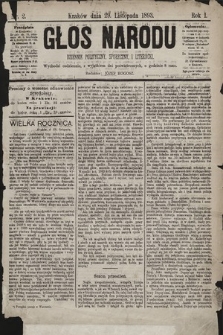 Głos Narodu : dziennik polityczny, społeczny i literacki. 1893, nr 2