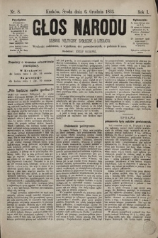 Głos Narodu : dziennik polityczny, społeczny i literacki. 1893, nr 8