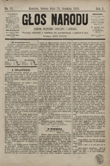 Głos Narodu : dziennik polityczny, społeczny i literacki. 1893, nr 22