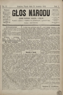 Głos Narodu : dziennik polityczny, społeczny i literacki. 1893, nr 25