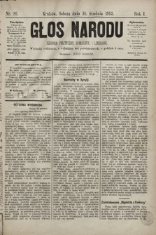 Głos Narodu : dziennik polityczny, społeczny i literacki. 1893, nr 26