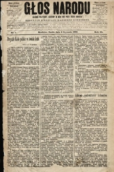 Głos Narodu : dziennik polityczny, założony w roku 1893 przez Józefa Rogosza (wydanie południowe). 1901, nr 1