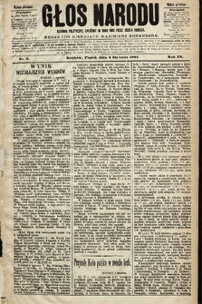 Głos Narodu : dziennik polityczny, założony w roku 1893 przez Józefa Rogosza (wydanie południowe). 1901, nr 3