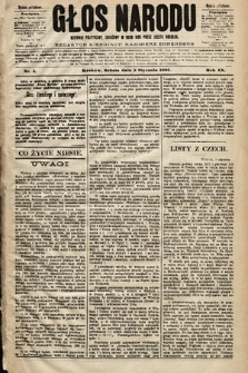 Głos Narodu : dziennik polityczny, założony w roku 1893 przez Józefa Rogosza (wydanie południowe). 1901, nr 4