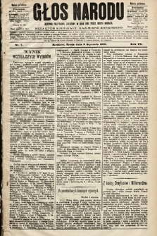 Głos Narodu : dziennik polityczny, założony w roku 1893 przez Józefa Rogosza (wydanie południowe). 1901, nr 7