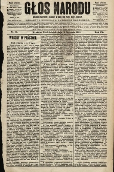 Głos Narodu : dziennik polityczny, założony w roku 1893 przez Józefa Rogosza (wydanie południowe). 1901, nr 11