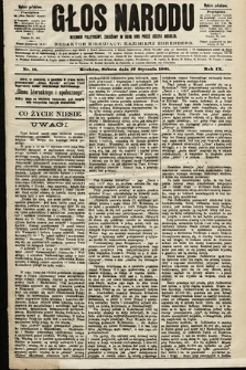 Głos Narodu : dziennik polityczny, założony w roku 1893 przez Józefa Rogosza (wydanie południowe). 1901, nr 16