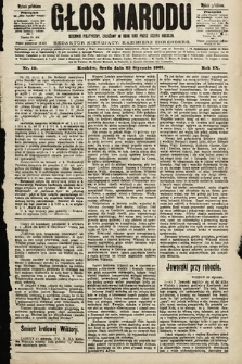 Głos Narodu : dziennik polityczny, założony w roku 1893 przez Józefa Rogosza (wydanie południowe). 1901, nr 19