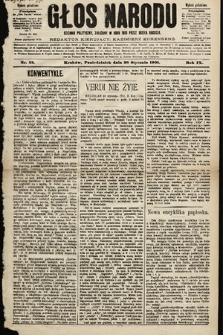 Głos Narodu : dziennik polityczny, założony w roku 1893 przez Józefa Rogosza (wydanie południowe). 1901, nr 23