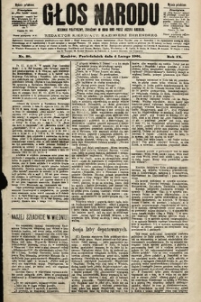 Głos Narodu : dziennik polityczny, założony w roku 1893 przez Józefa Rogosza (wydanie południowe). 1901, nr 28
