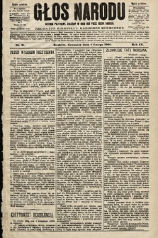 Głos Narodu : dziennik polityczny, założony w roku 1893 przez Józefa Rogosza (wydanie południowe). 1901, nr 31