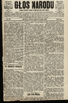 Głos Narodu : dziennik polityczny, założony w roku 1893 przez Józefa Rogosza (wydanie południowe). 1901, nr 35