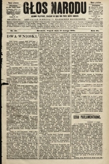 Głos Narodu : dziennik polityczny, założony w roku 1893 przez Józefa Rogosza (wydanie południowe). 1901, nr 38