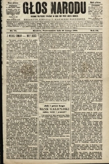 Głos Narodu : dziennik polityczny, założony w roku 1893 przez Józefa Rogosza (wydanie południowe). 1901, nr 40