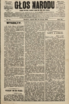 Głos Narodu : dziennik polityczny, założony w roku 1893 przez Józefa Rogosza (wydanie południowe). 1901, nr 44