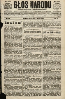 Głos Narodu : dziennik polityczny, założony w roku 1893 przez Józefa Rogosza (wydanie południowe). 1901, nr 54