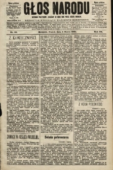 Głos Narodu : dziennik polityczny, założony w roku 1893 przez Józefa Rogosza (wydanie południowe). 1901, nr 56