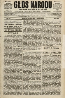 Głos Narodu : dziennik polityczny, założony w roku 1893 przez Józefa Rogosza (wydanie południowe). 1901, nr 57