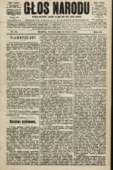 Głos Narodu : dziennik polityczny, założony w roku 1893 przez Józefa Rogosza (wydanie południowe). 1901, nr 59