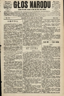 Głos Narodu : dziennik polityczny, założony w roku 1893 przez Józefa Rogosza (wydanie południowe). 1901, nr 60