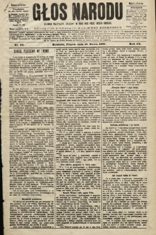 Głos Narodu : dziennik polityczny, założony w roku 1893 przez Józefa Rogosza (wydanie południowe). 1901, nr 62