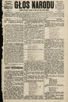 Głos Narodu : dziennik polityczny, założony w roku 1893 przez Józefa Rogosza (wydanie południowe). 1901, nr 65