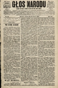 Głos Narodu : dziennik polityczny, założony w roku 1893 przez Józefa Rogosza (wydanie południowe). 1901, nr 66