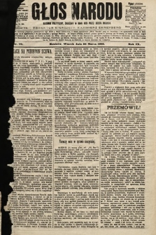 Głos Narodu : dziennik polityczny, założony w roku 1893 przez Józefa Rogosza (wydanie południowe). 1901, nr 70