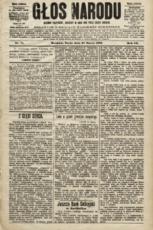 Głos Narodu : dziennik polityczny, założony w roku 1893 przez Józefa Rogosza (wydanie południowe). 1901, nr 71