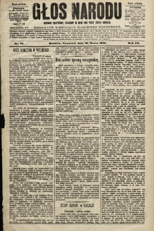 Głos Narodu : dziennik polityczny, założony w roku 1893 przez Józefa Rogosza (wydanie południowe). 1901, nr 72