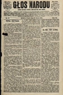 Głos Narodu : dziennik polityczny, założony w roku 1893 przez Józefa Rogosza (wydanie południowe). 1901, nr 73