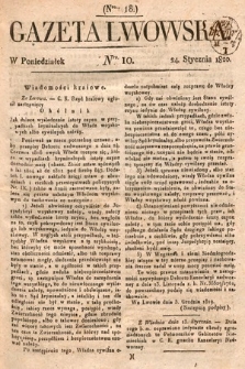 Gazeta Lwowska. 1820, nr 10