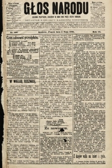 Głos Narodu : dziennik polityczny, założony w roku 1893 przez Józefa Rogosza (wydanie południowe). 1901, nr 101