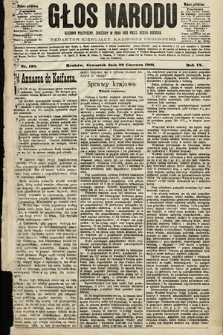 Głos Narodu : dziennik polityczny, założony w roku 1893 przez Józefa Rogosza (wydanie południowe). 1901, nr 138