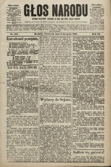 Głos Narodu : dziennik polityczny, założony w roku 1893 przez Józefa Rogosza (wydanie południowe). 1901, nr 179