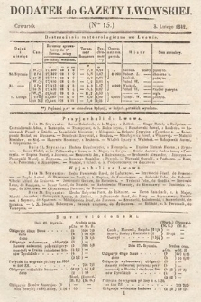 Dodatek do Gazety Lwowskiej : doniesienia urzędowe. 1842, nr 15