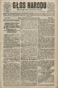 Głos Narodu : dziennik polityczny, założony w roku 1893 przez Józefa Rogosza (wydanie południowe). 1901, nr 200