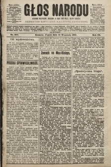 Głos Narodu : dziennik polityczny, założony w roku 1893 przez Józefa Rogosza (wydanie południowe). 1901, nr 209