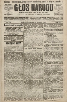 Głos Narodu : dziennik polityczny, założony w roku 1893 przez Józefa Rogosza (wydanie południowe). 1901, nr 213