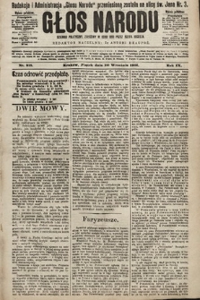 Głos Narodu : dziennik polityczny, założony w roku 1893 przez Józefa Rogosza (wydanie południowe). 1901, nr 215