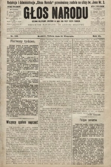 Głos Narodu : dziennik polityczny, założony w roku 1893 przez Józefa Rogosza (wydanie południowe). 1901, nr 216