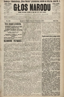Głos Narodu : dziennik polityczny, założony w roku 1893 przez Józefa Rogosza (wydanie południowe). 1901, nr 221