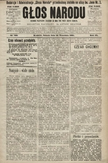 Głos Narodu : dziennik polityczny, założony w roku 1893 przez Józefa Rogosza (wydanie południowe). 1901, nr 222