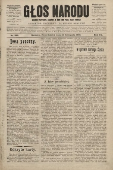 Głos Narodu : dziennik polityczny, założony w roku 1893 przez Józefa Rogosza (wydanie poranne). 1901, nr 270